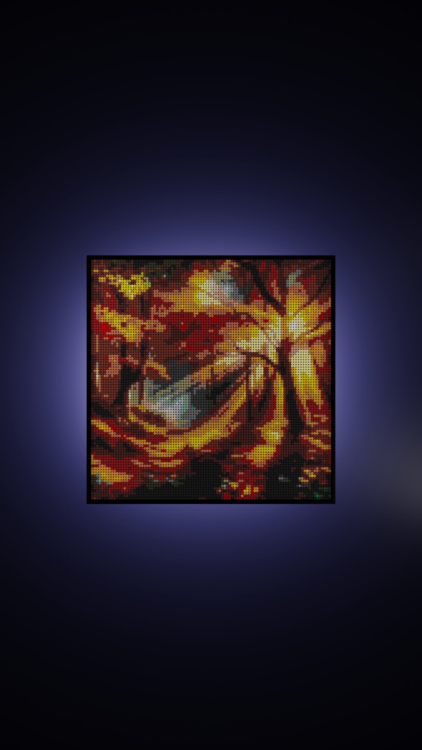 Autumn Sun LEGO® Style mosaic pixel art design for display